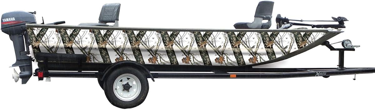 Mossy Oak Graphics Winter Camo Boat Wrap Kit - Easy to Install Vinyl Wrap with Matte Finish - 24" x 20' Kit