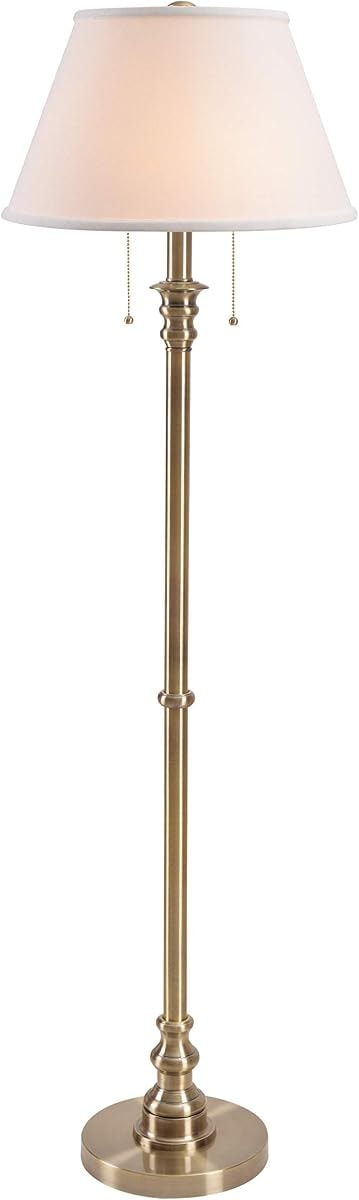 Kenroy Home 30438AB Spyglass Floor Lamps, Medium, Antique Brass Finish