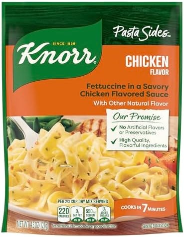 Knorr Chicken Fettuccine Pasta Sides 4.3oz, Quick Easy Meal, Side Dish, 1PK