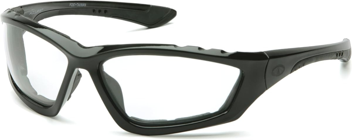 Pyramex Accurist Safety Glass Black Frame Clear Anti-Fog Lens