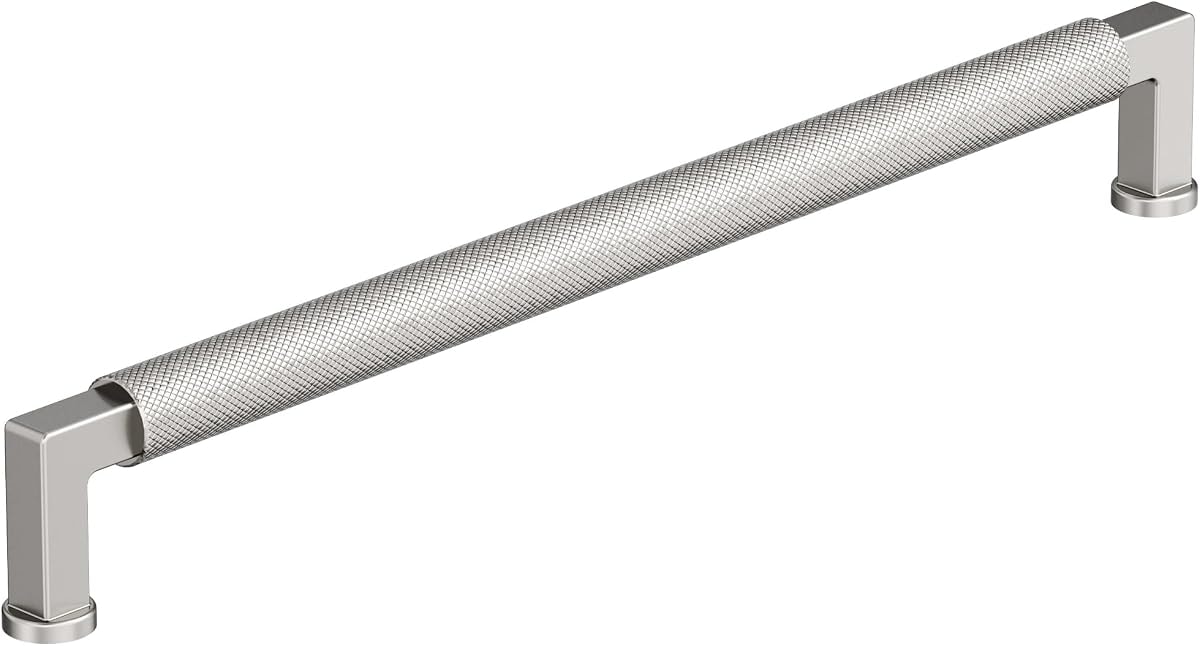 Amerock Balata 10-1/16 inch (256mm) Center-to-Center Polished Nickel Cabinet Pull, BP37628PN