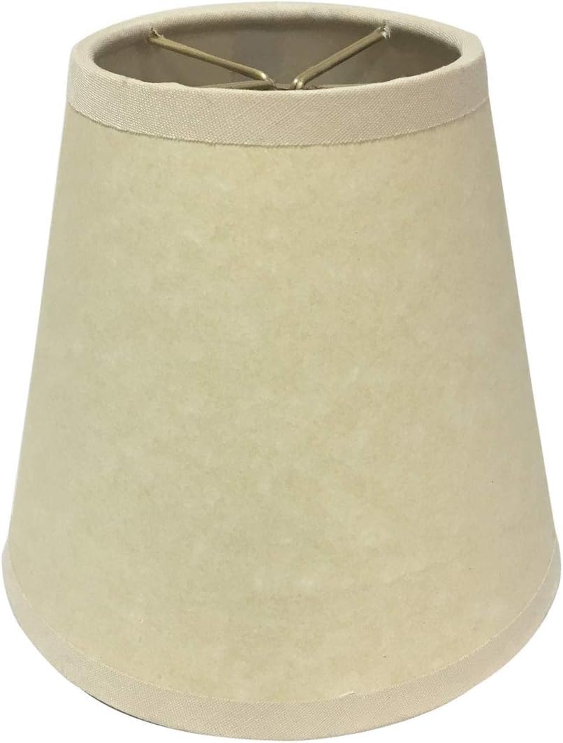 Royal Designs, Inc. CS-953-5BG/P Hardback Parchment Empire Chandelier Shade, 3 x 5 x 4.5, Beige