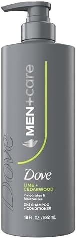 Dove Men Lime & Cedar 2-in-1 Shampoo & Conditioner, Moisturizing 18oz