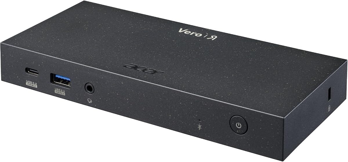 Acer Vero MST Dock M32 | 1 x USB 3.1 Gen1 Type C Data Only Port | 1 x HDMI Port | 1 x Display Port | 2 x USB 3.1 Gen 1 Ports | 1 x USB 2.0 Port | Ethernet | Requires One USB 3.1 Type-C on Computer