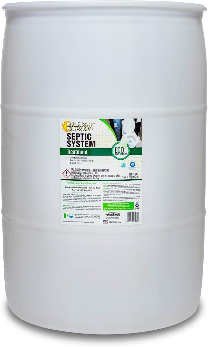 Instant Power Septic System Treatment, Septic Tank Maintenance, 55 Gallon