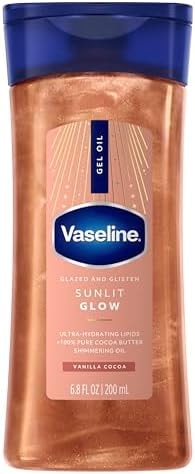 Vaseline Glazed and Glisten Sunlit Glow Body Gel Oil Shimmering 6.8oz 1ct