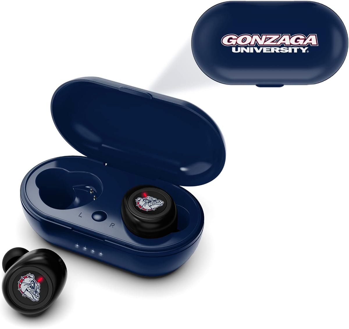 SOAR NCAA True Wireless Earbuds V.2, Gonzaga Bulldogs