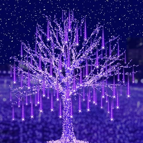 Adecorty Halloween Lights Outdoor, Purple Halloween Decorations, UL Plug