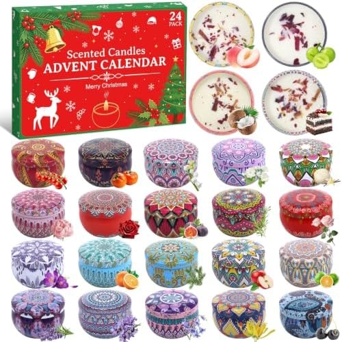 Advent Calendar 2026 for Adults – 24 Day Scented Candle Countdown Calendar