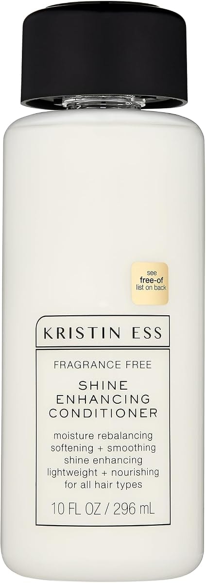 Kristin Ess Hair Fragrance Free Shine Enhancing Conditioner for Moisture, Hydration + Shine, Vegan, Paraben, Sulfate, Phthalate and Silicone Free, Gluten Free, 10 fl. oz.