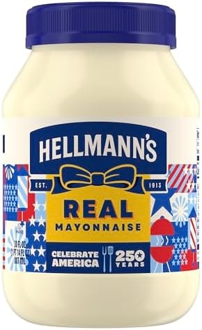 Hellmann's Mayonnaise Real Mayo 1 ct For A Creamy Sandwich Spread or Condiment Rich in Omega-3 ALA, Gluten Free 30 oz