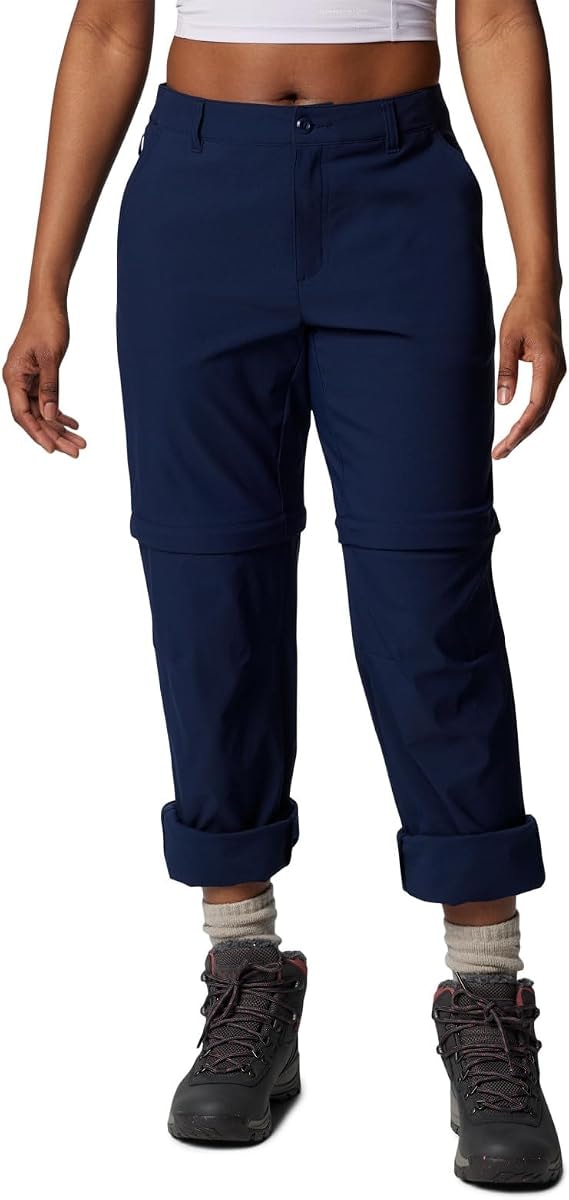 Columbia Women's Leslie Falls Convertible Hiking Pants, Collegiate Navy, 2 Long