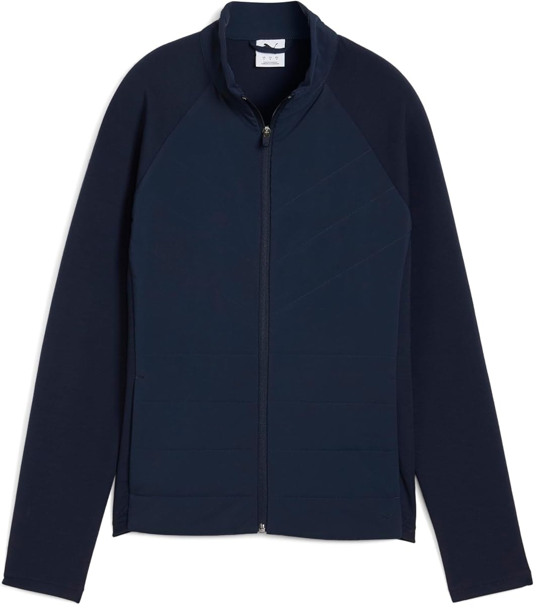 Puma Golf Women's Standard CLOUDSPUN Fleece Hybrid Jacket, DEEP Navy