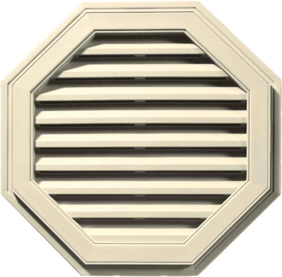 Builders Edge 120012727020 27" Octagon Vent 020, Heritage Cream