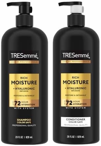TRESemmé Rich Moisture Shampoo and Conditioner 2 Count Rich Moisture for Dry Hair Formulated With Vitamin E and Biotin 28 oz
