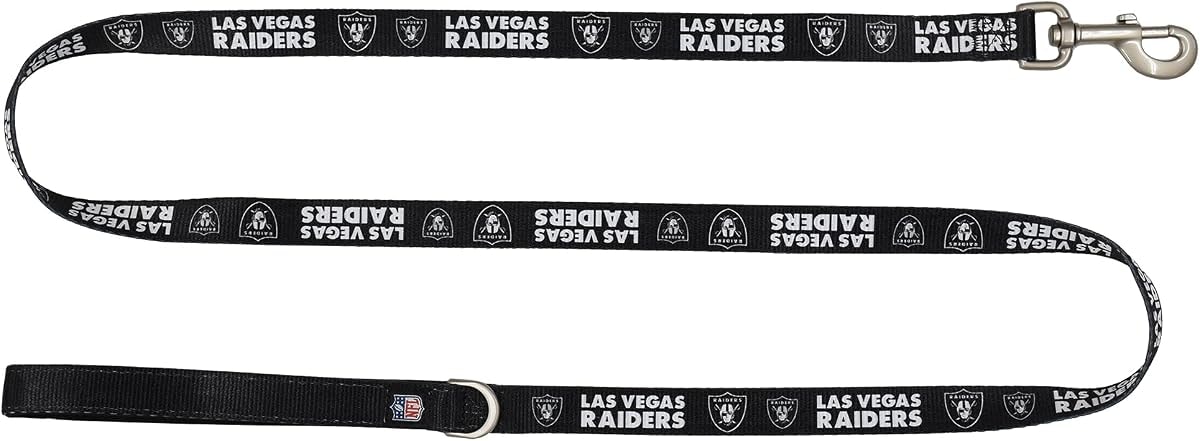 Littlearth NFL Las Vegas Raiders Pet Premium Lead, Team Color, 3Q