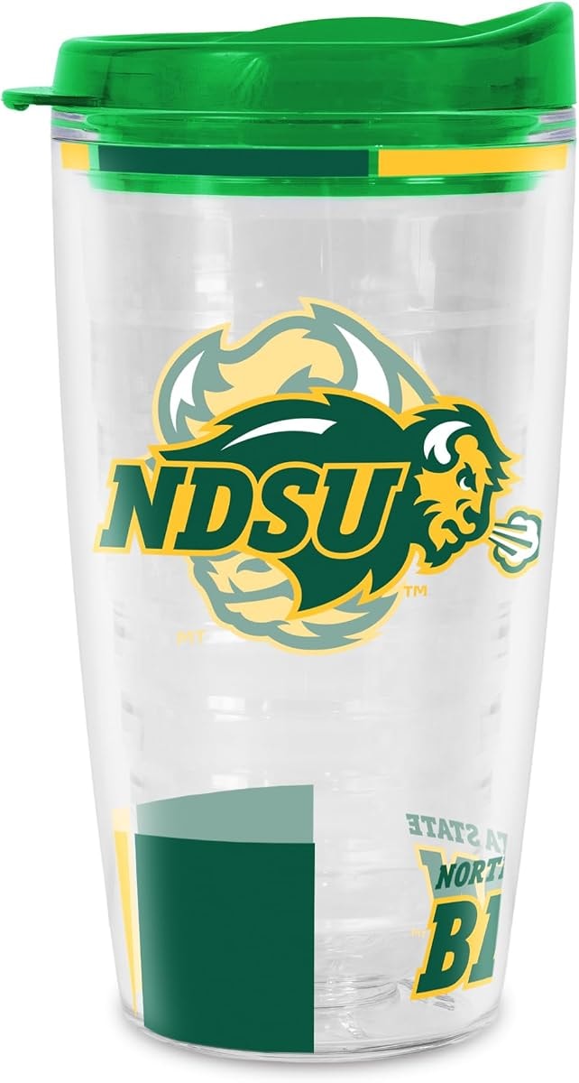 Rico Industries NCAA North Dakota State Bisons Double Wall 16oz Tritan Tumbler