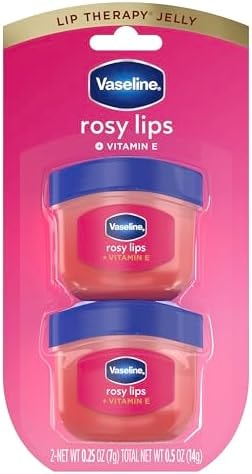 Vaseline Lip Therapy 2 ct Rosy Lips Mini For Dry, Chapped Lips Moisturizing Tinted Lip Balm 0.5 oz