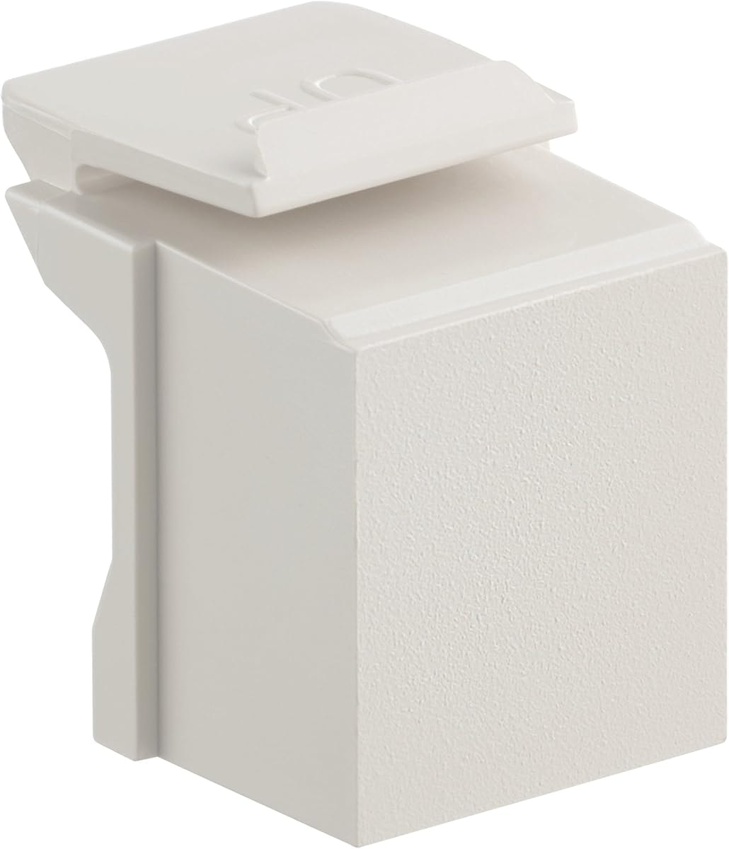 Leviton Blank QuickPort Insert, 10-Pack, 41084-BT, Light Almond