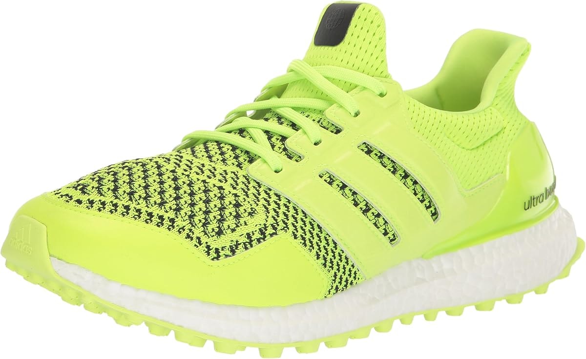 adidas Unisex Ultraboost Spikeless Golf Shoes, Lucid Lemon/Core Black, 6.5