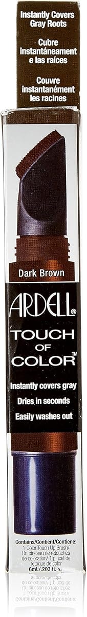 Ardell Touch of Color Hair Dye, Dark Brown, 0.2 Fluid Ounce