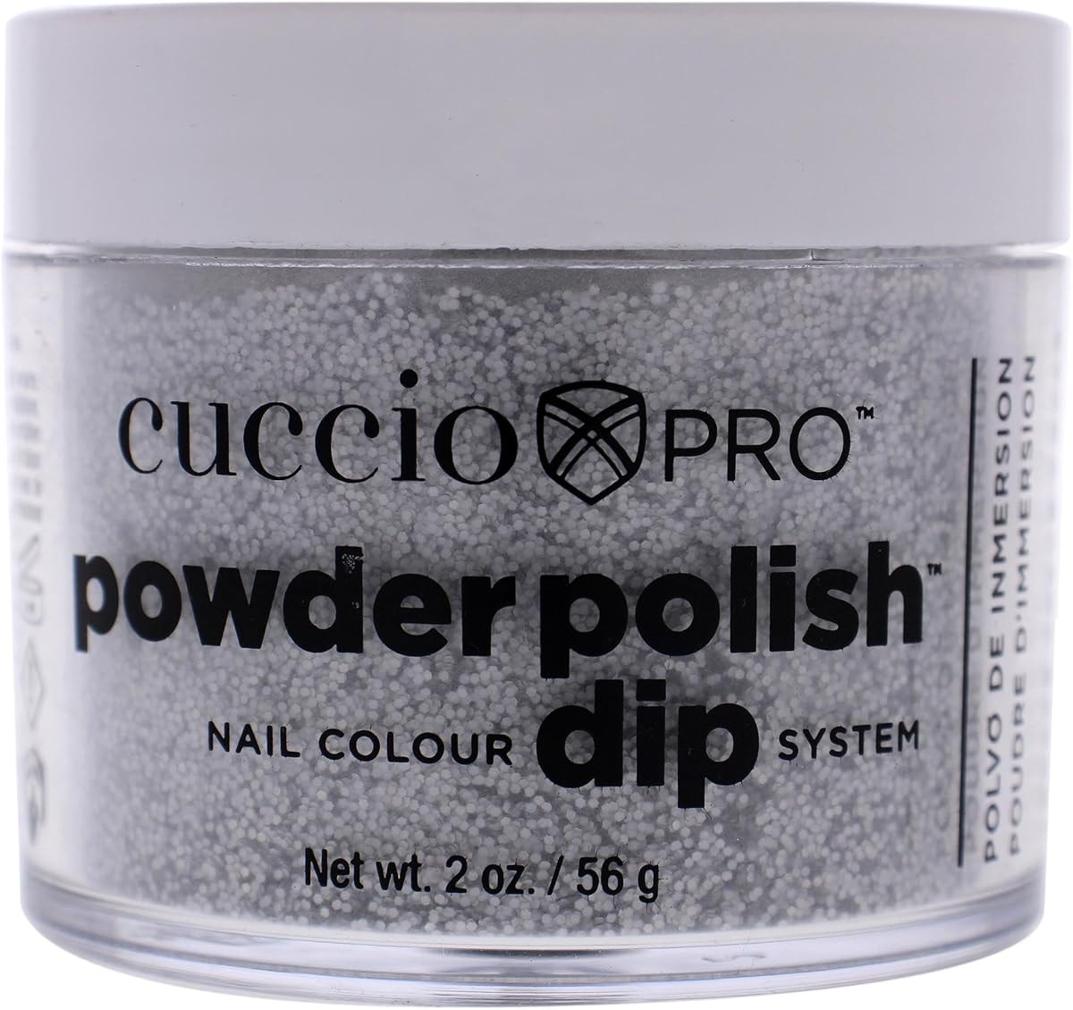 Pro Powder Polish Nail Colour Dip System - Deep Silver Glitter by Cuccio Colour for Women - 1.6 oz Nail Powder