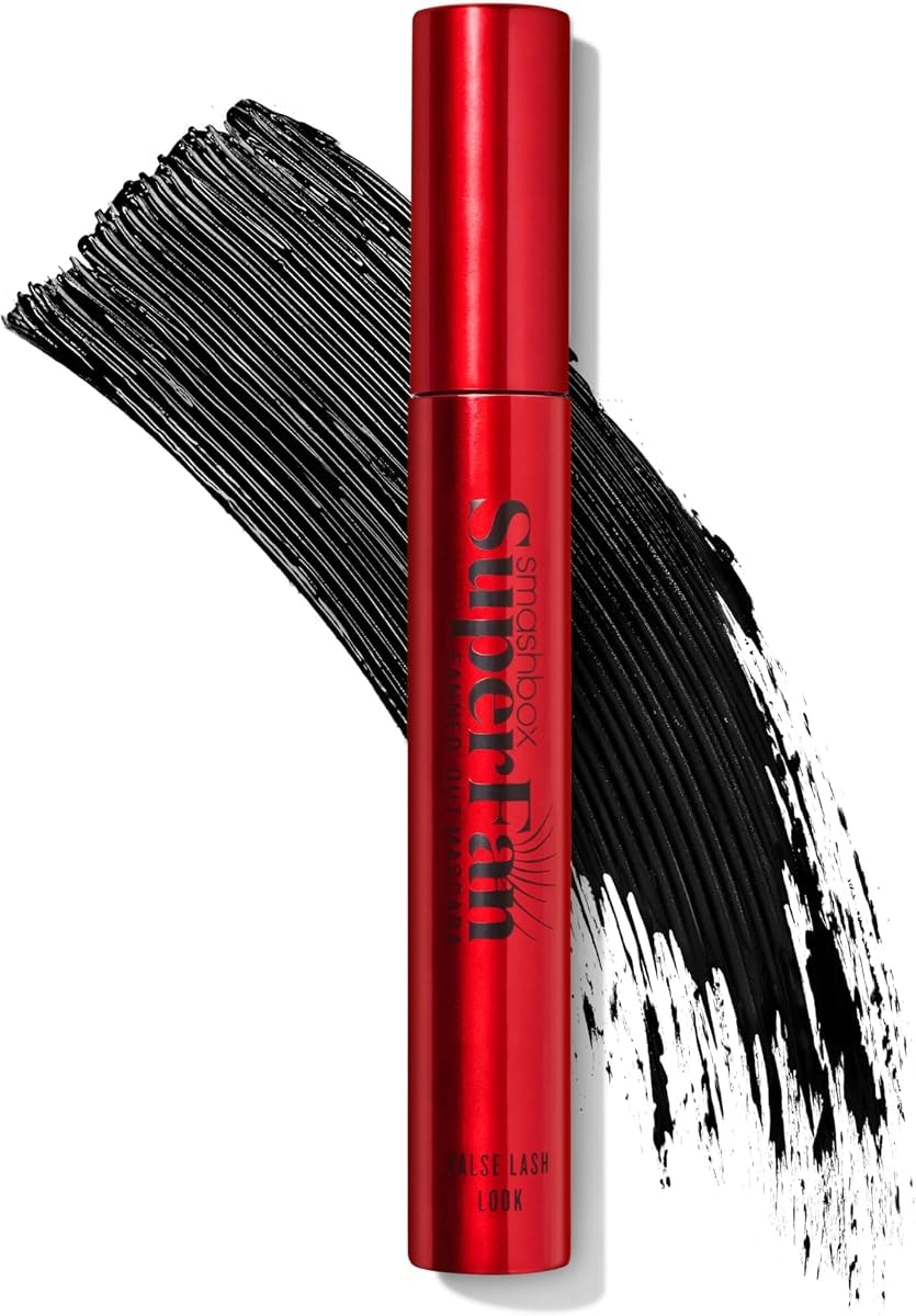 Smashbox Super Fan Lash Lengthening Mascara | Fanned-Out Volume + Length, Long-Wearing Mascara without Clumping, 0.34 Fl Oz, Black