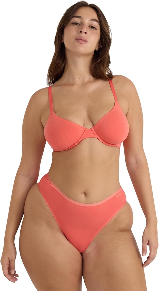 Organic Basics Women's Core Unlined Wired Demi Bra, Sunset38B