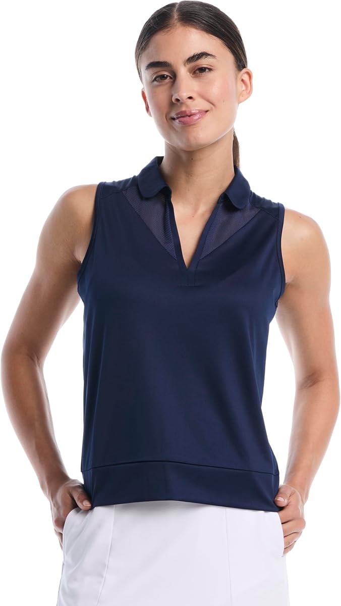 Callaway Sleeveless Top With Mesh Inserts Peacoat LG (Women's 10-12)