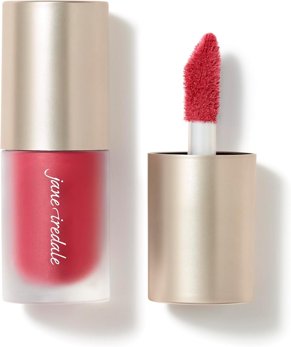 jane iredale ColorLuxe Liquid Blush, Lightweight, Buildable Long-Wear Formula Delivers an Effortless, Customizable Flush, Dermatologist-Tested, Vegan - Bombshell