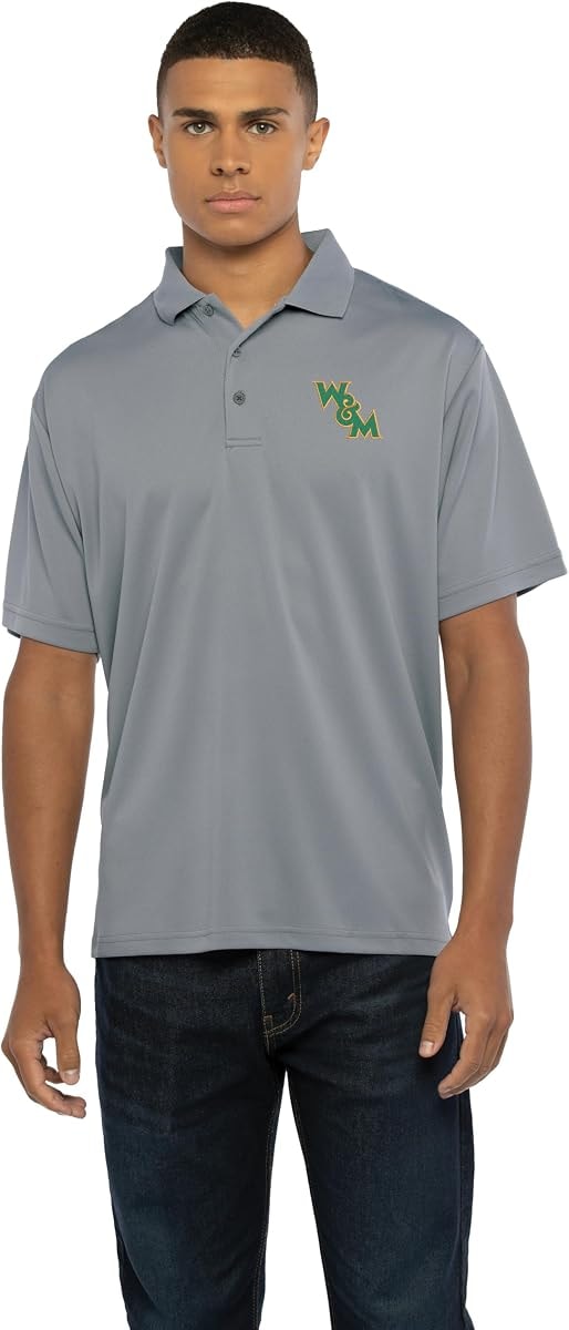 Vantage Apparel Men's Collegiate Polyester Mesh Team Icon Polo, William & Mary Tribe, XX-Large
