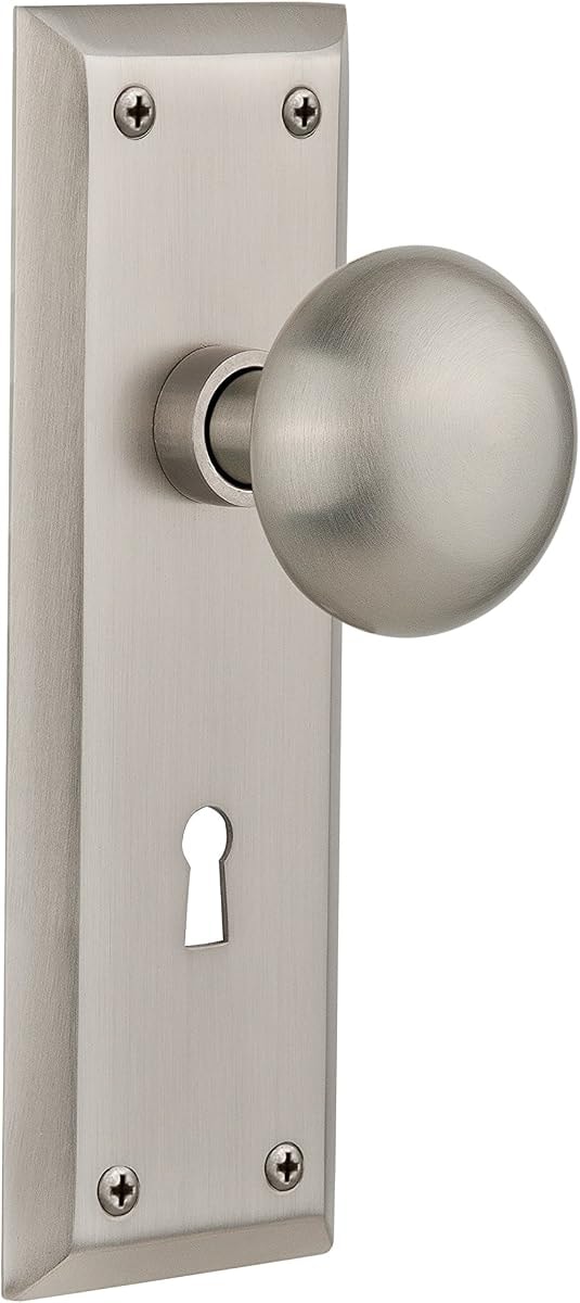 Nostalgic Warehouse New York Door Knob with Plate