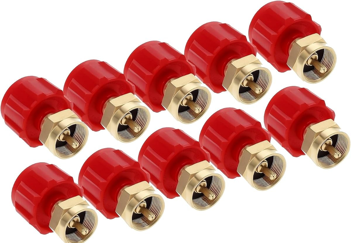GasOne 10-Pack Propane Refill Adapter for 1lb Propane Tanks & Fits 20lb Propane Tank