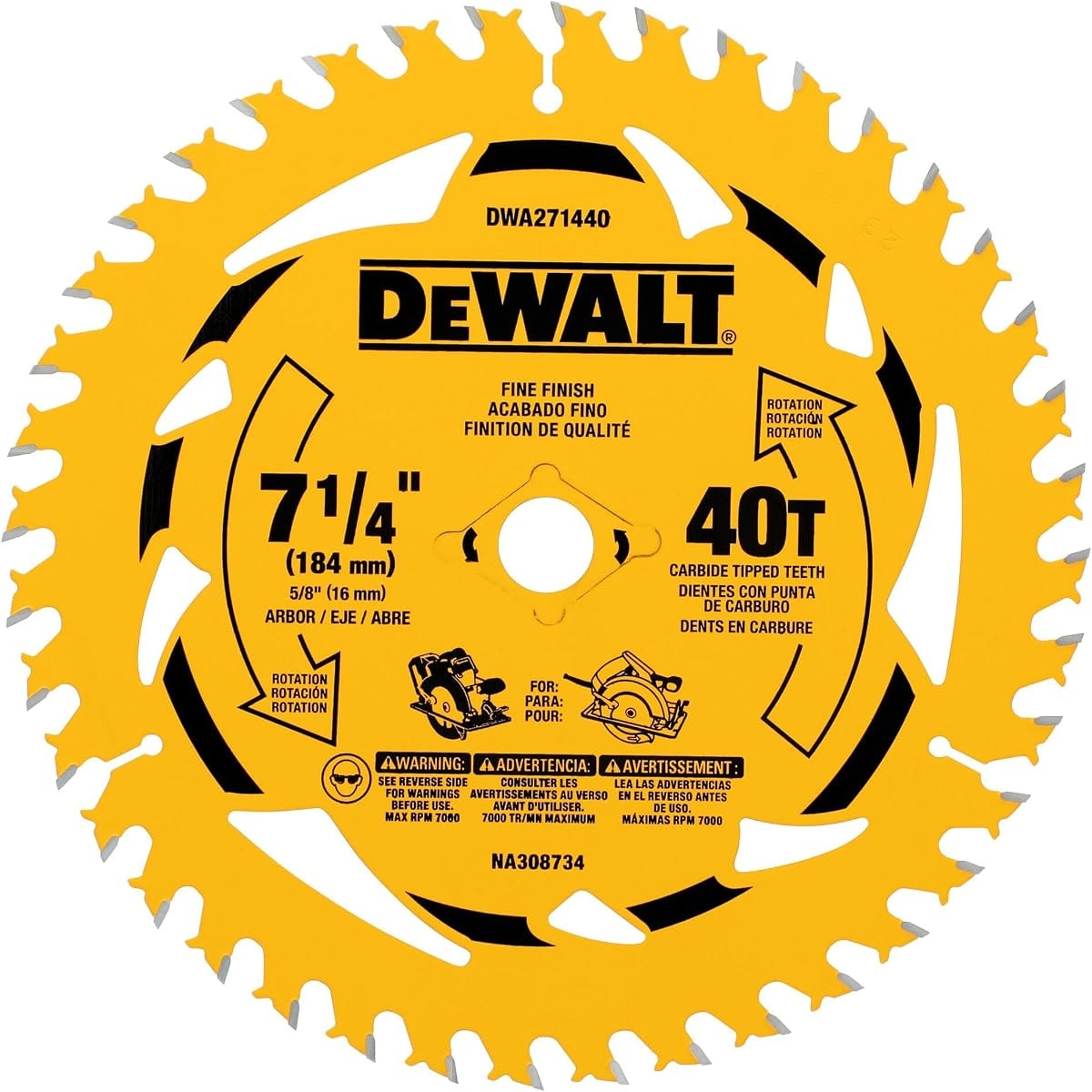 DEWALT 7-1/4 in. 40T Circular Saw Blade (DWA271440)