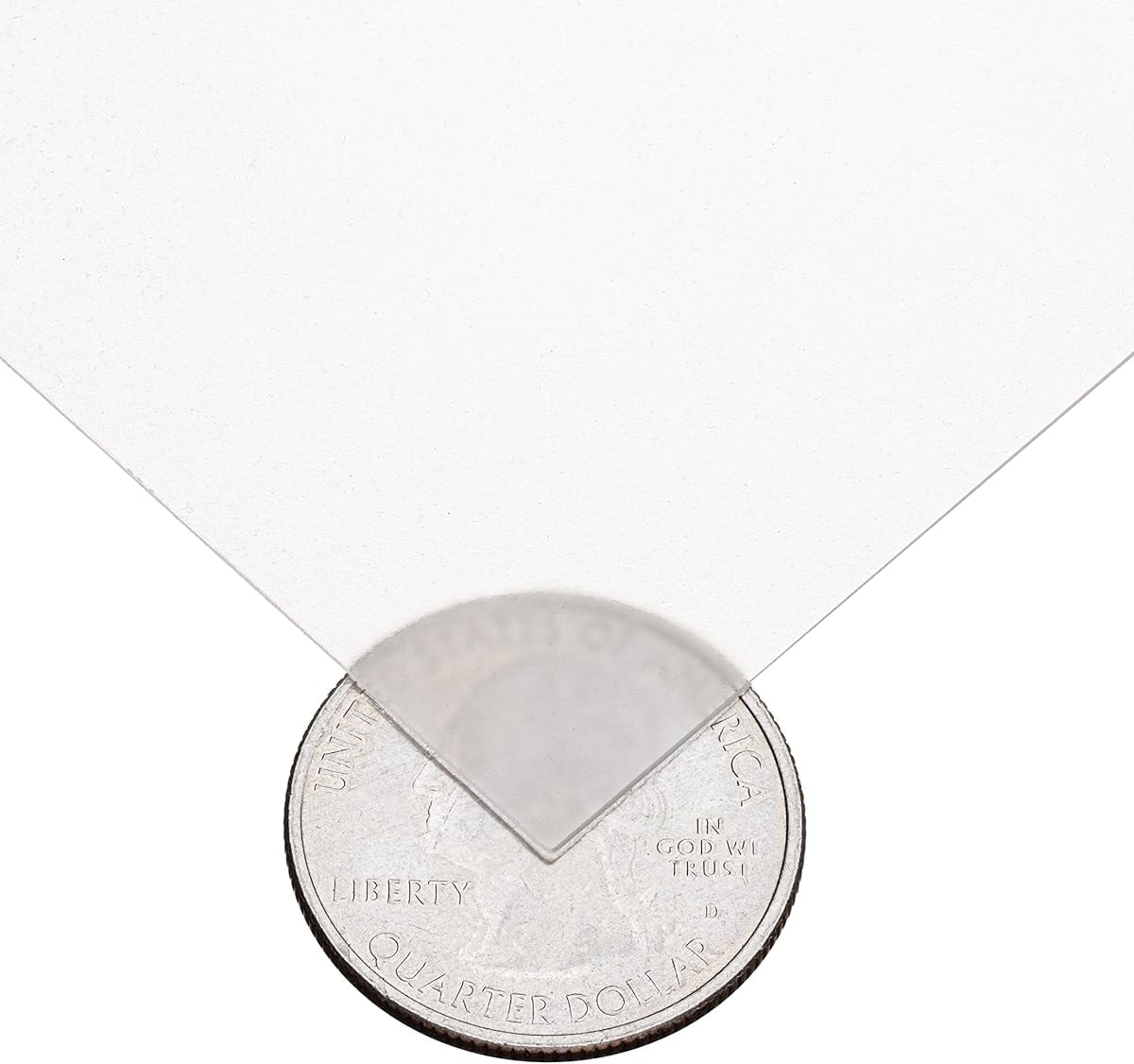 Polycarbonate Plastic Film, Frosted, Velvet x Matte, 0.010 in Thick x 24 in Wide x 48 in Long