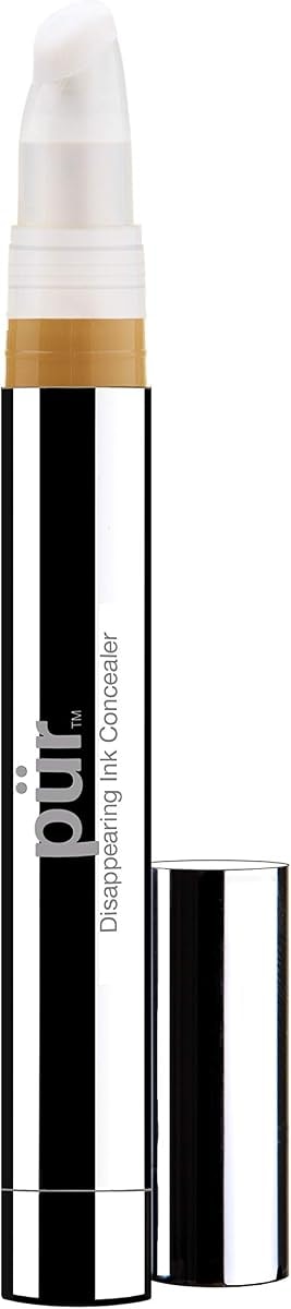 PÜR MINERALS Disappearing Ink 4-in-1 Brightening Concealer Pen, Hydrates to Smooth Lines & Wrinkles, Cruelty & BPA Free