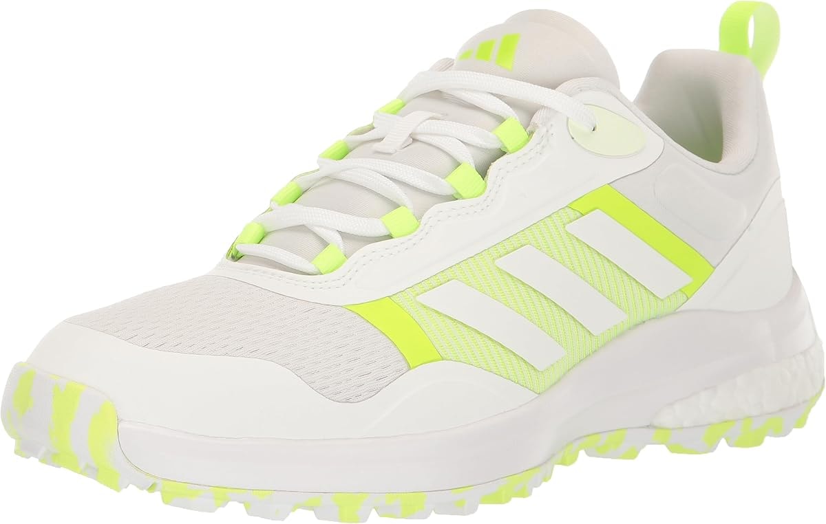 adidas Women's Zoysia Spikeless Golf Shoes, Footwear White/Lucid Lemon, 5.5