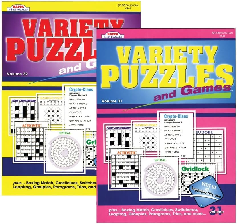 Variety Puzzles/Game Books Assorted