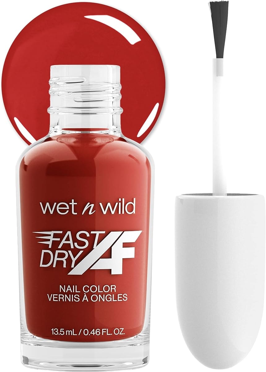 wet n wild Fast Dry AF Nail Polish, Quick 40 Second Dry Time, Long Lasting High-Shine - Red Light District