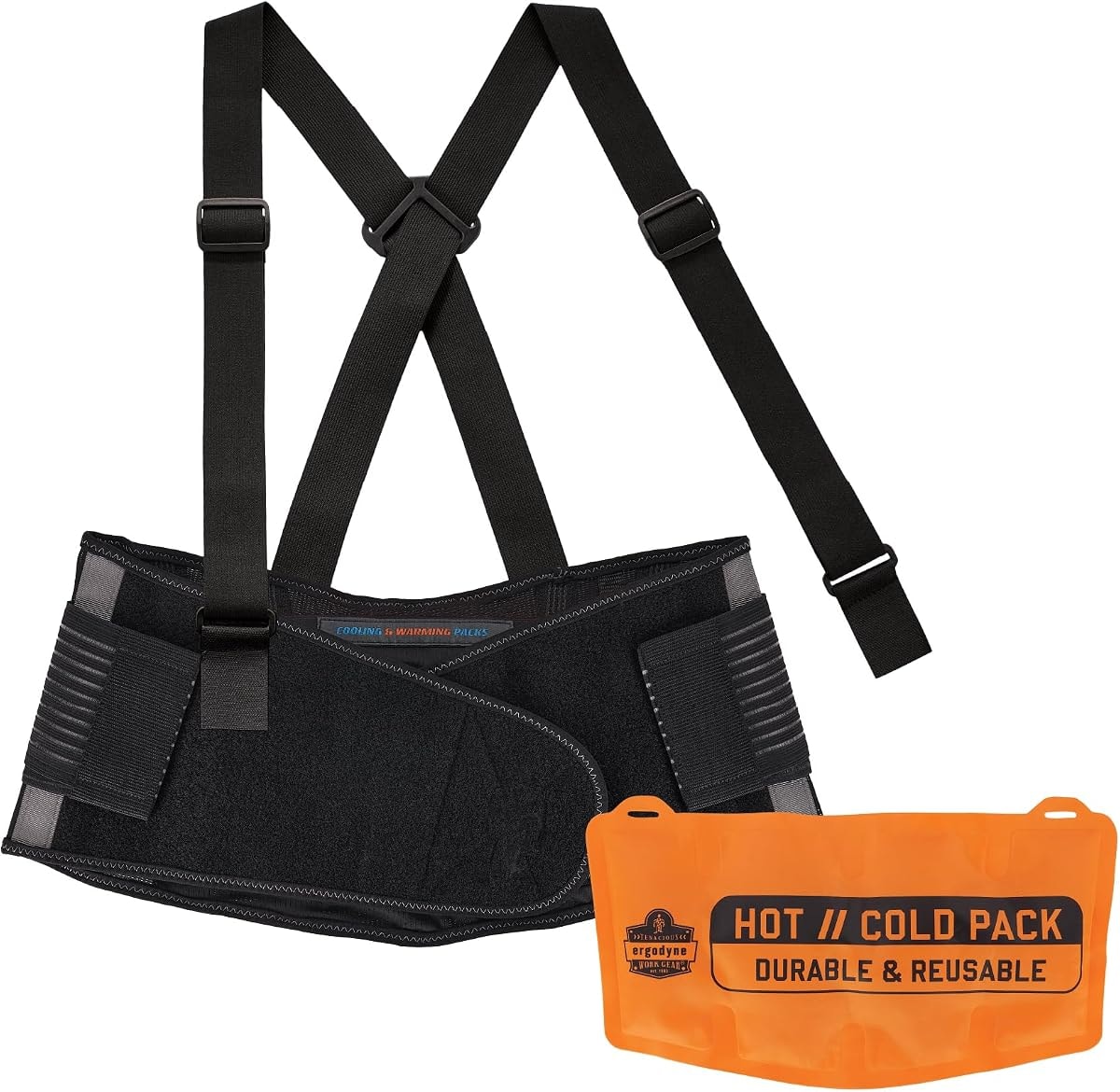 Ergodyne Proflex 1675 Back Support Brace Belt with Warming and Cooling Pack