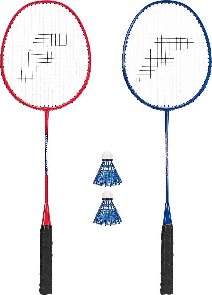 Franklin Sports Red, White and Blue 2 Player Badminton Racket Set