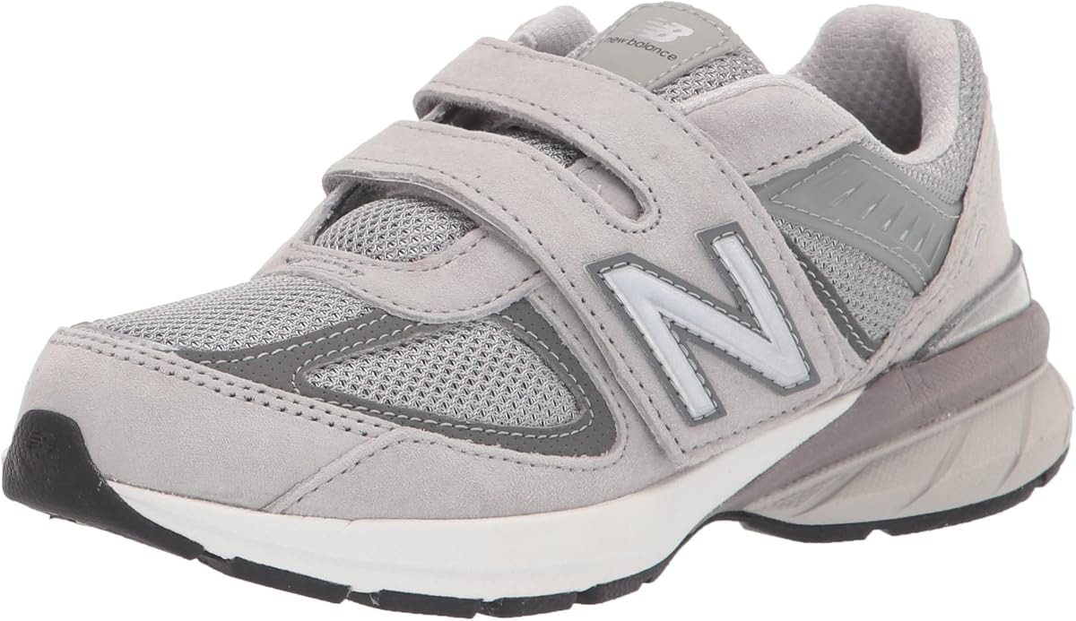 New Balance Kid's 990 V5 Hook and Loop Sneaker, Grey/Grey, 3 X-Wide Infant