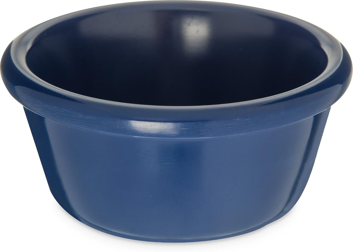 Carlisle FoodService Products CFS Plastic Smooth Ramekin, 6 Ounces, Cobalt Blue, (Pack of 48)