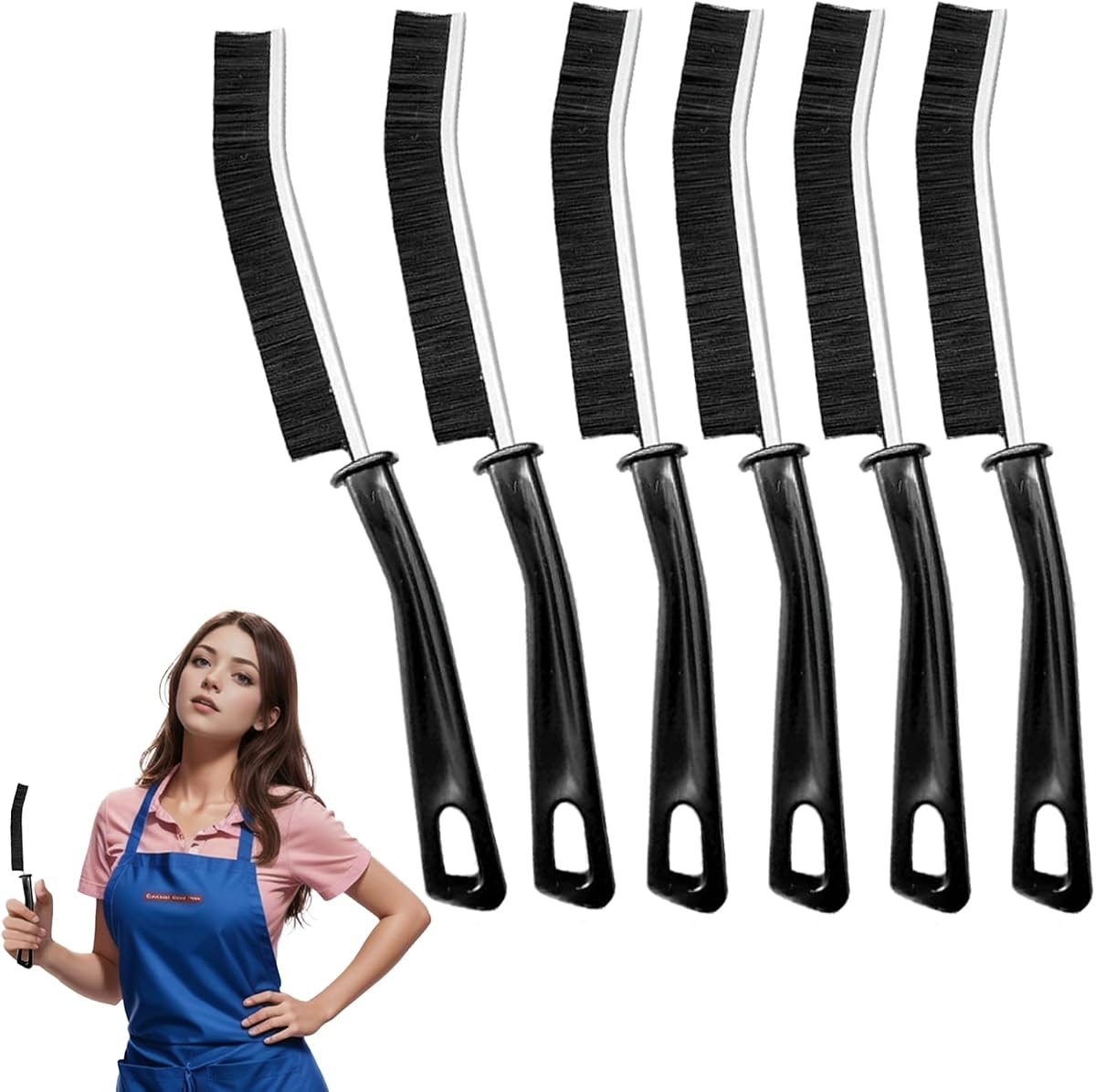 Crevice Cleaning Brush, Multifunctional Gap Hard Bristled Grout Brush Tool