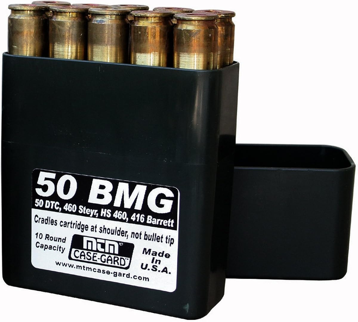 MTM BMG10-40 10 Round Slip-Top Ammo Case 50 BMG, 416 Barrett (Black)