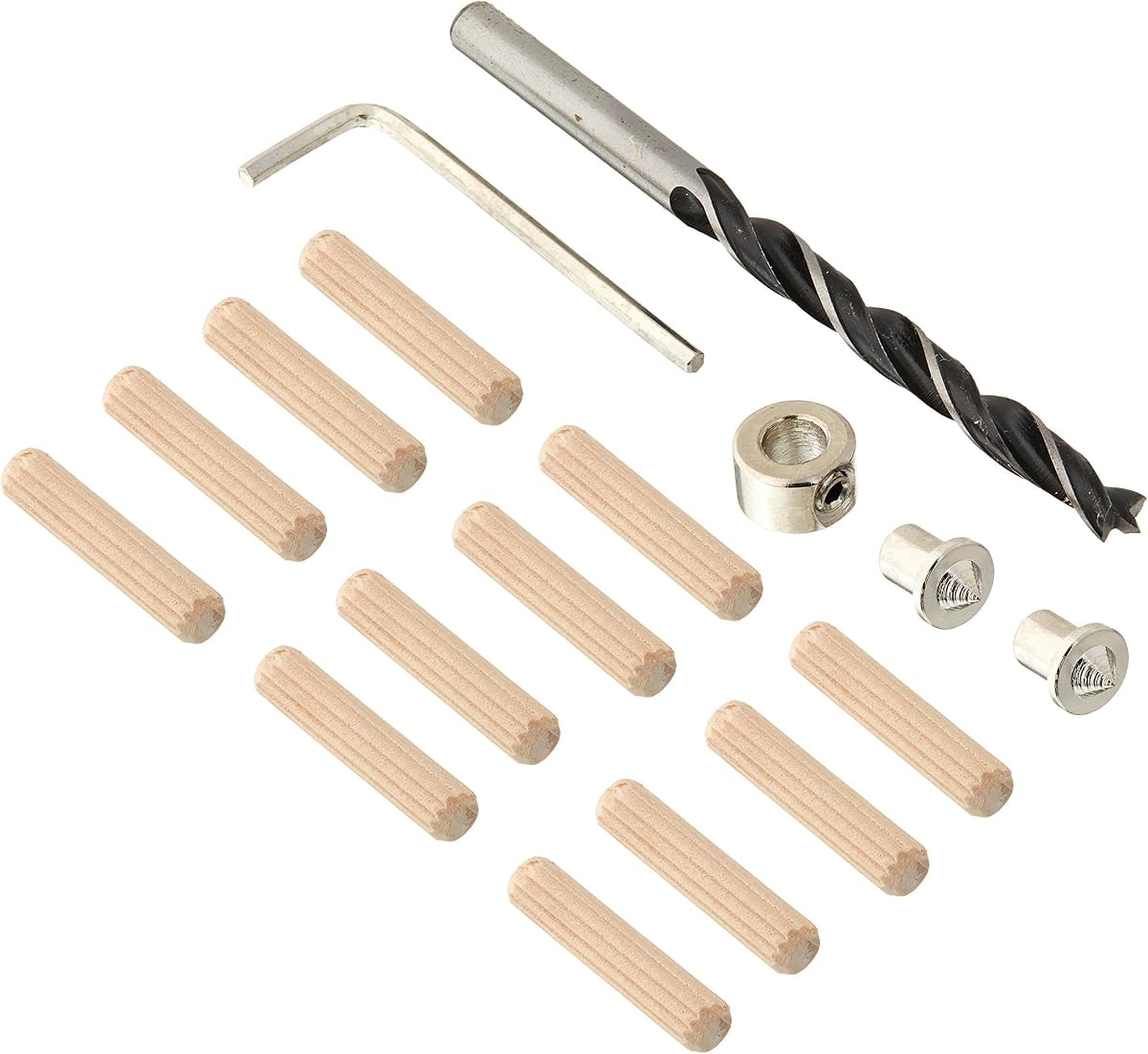 General Tools 841014 1/4-Inch Hardwood Dowel Accessory Kit, 17 Pieces for Furniture Building, Crafts and Other Wood Joining Projects
