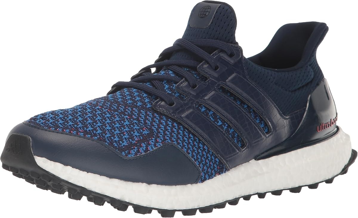 adidas Unisex Ultraboost Spikeless Golf Shoes, Collegiate Navy/Bright Red, 6