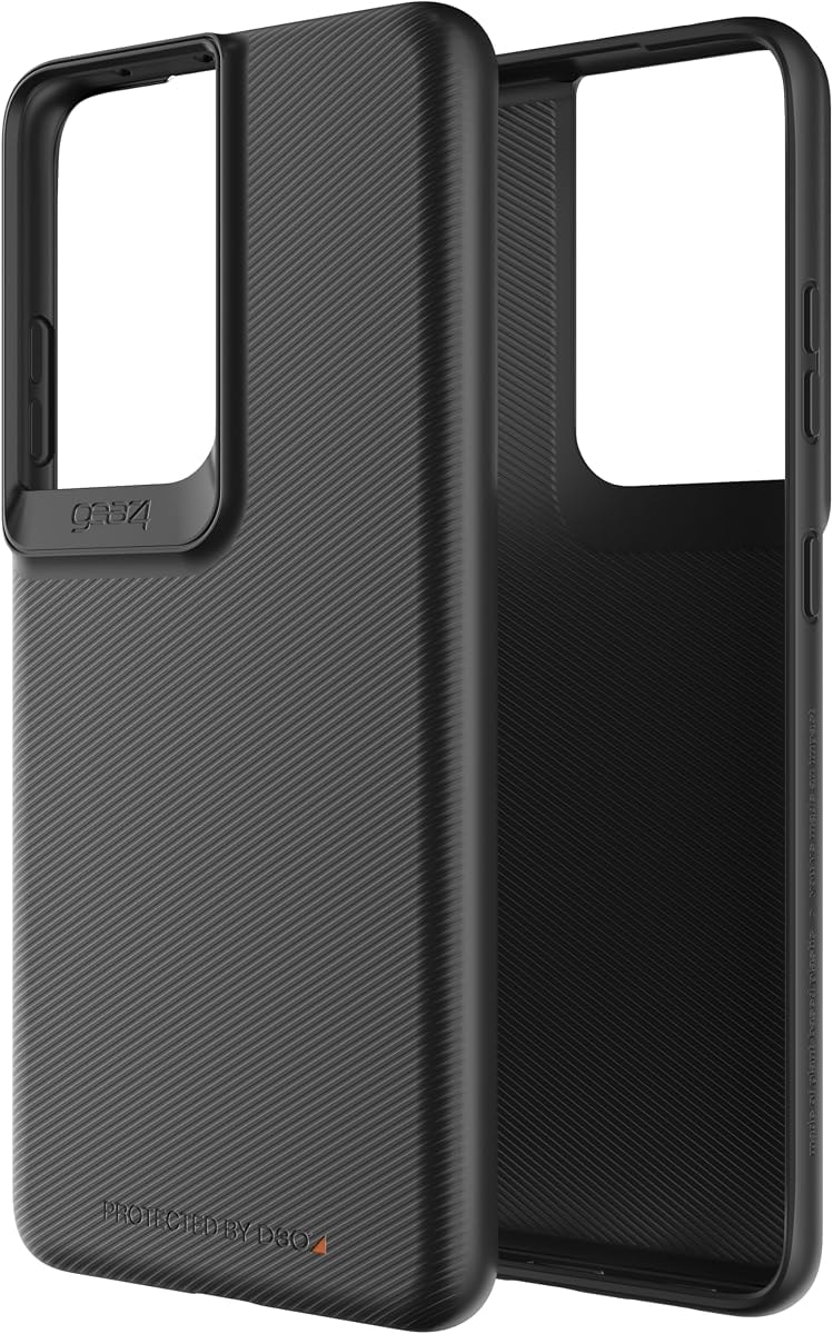 ZAGG Gear4 Copenhagen Case - Flexible, Recyclable case Made with D3O Bio - for Samsung Galaxy S21 Ultra 5G - Black (702007322)