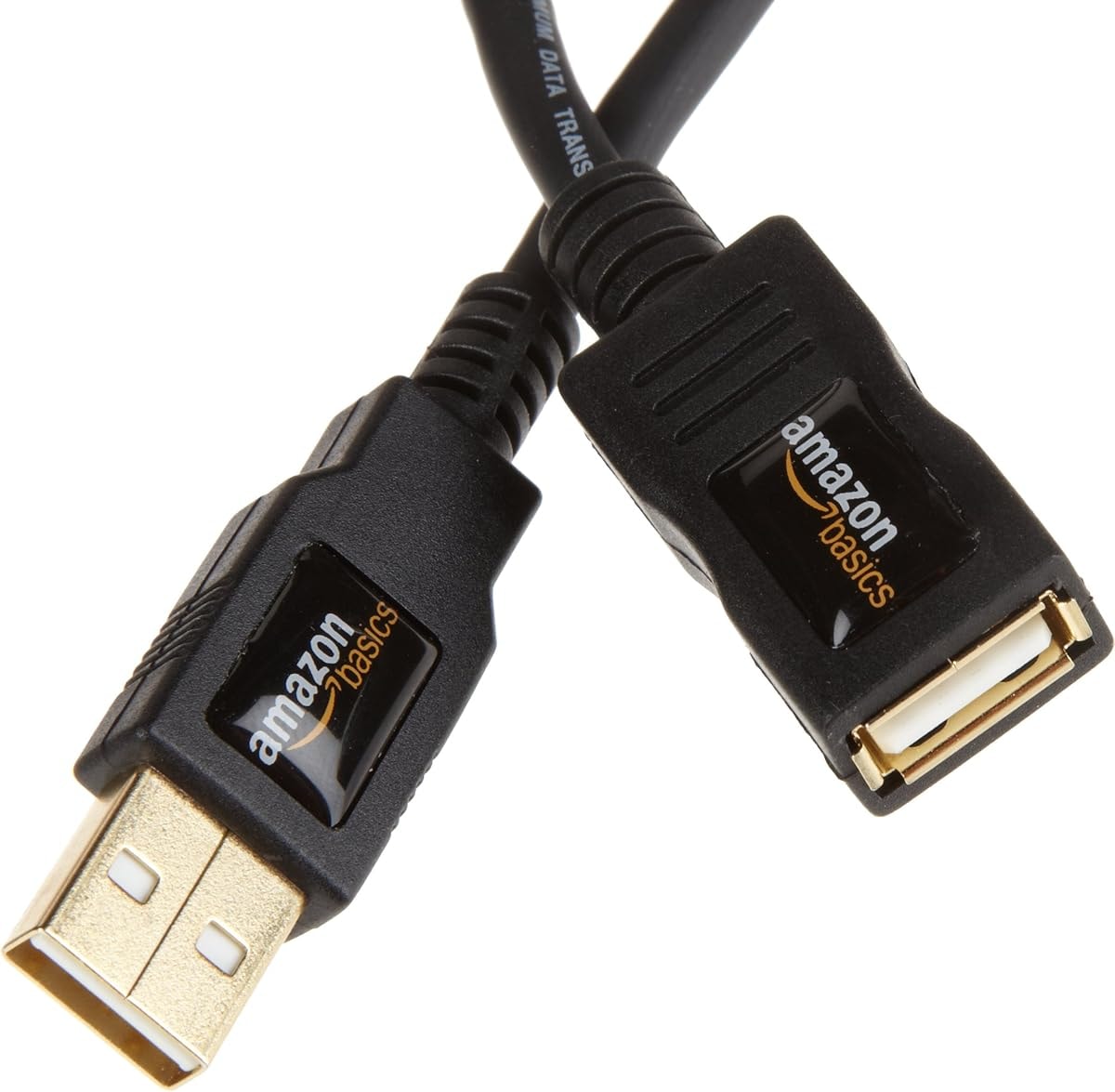 Amazon Basics 10-Pack USB-A 2.0 Extension Cable, Male to Female, 480Mbps Transfer Speed, USB Extender, 6.5 Foot, Black