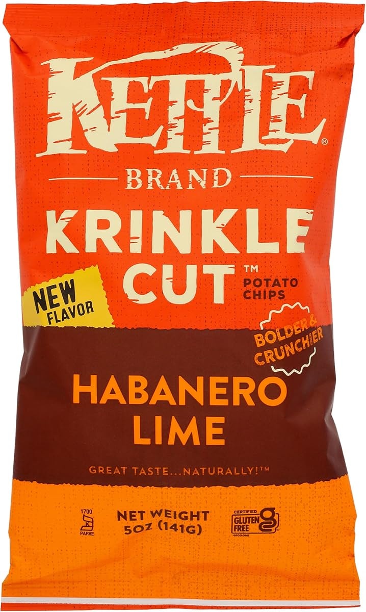 Kettle Foods Habanero Lime Krinkle Cut Kettle Chips, 5 OZ